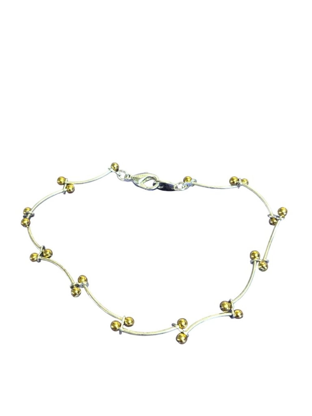 Dainty Minimalist Silvertone Goldtone Bracelet 8 inches Long